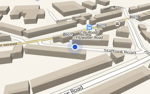 Location map: Garage on Stafford Road, S2