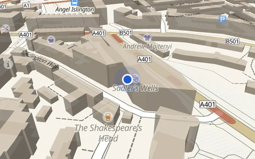 Location map: Allocated Space on Rosebery Avenue