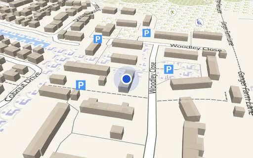 Location map: Woodley Close (access adj House 28) Romsey