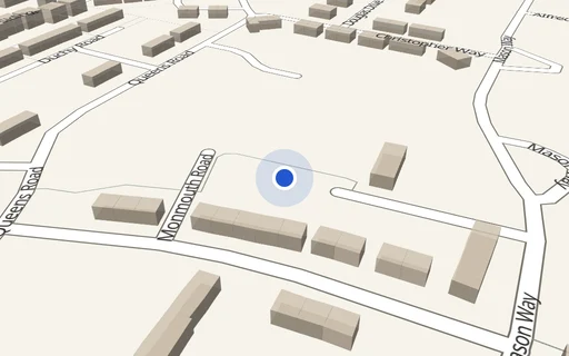Location map: Monmouth Road