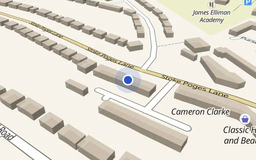 Location map: Grosvenor Court, Stoke Poges Lane, Slough