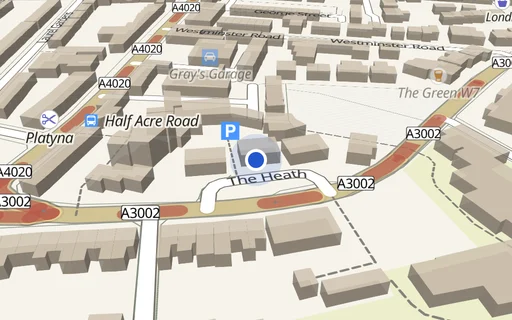 Location map: The Heath Lower Boston Road London