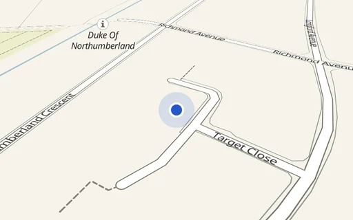 Location map: Target Close (off Northumberland Crescent), Feltham