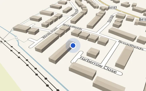 Location map: Driveway on Harberrow Close