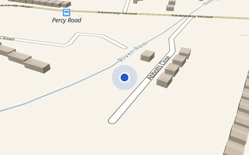 Location map: Off Abbotts Close