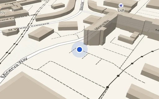 Location map: Allocated Space on Minerva Way