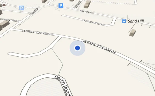 Location map: Willow Crescent (adj 21) Farnborough