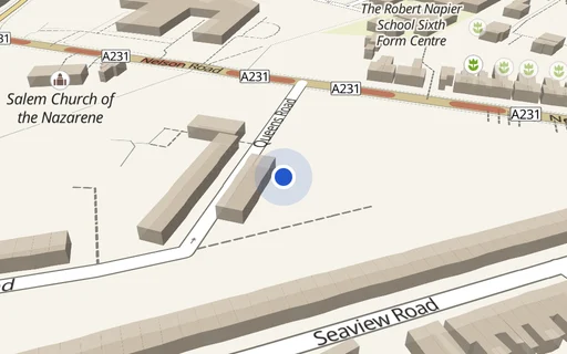 Location map: Adj 17 Queens Road