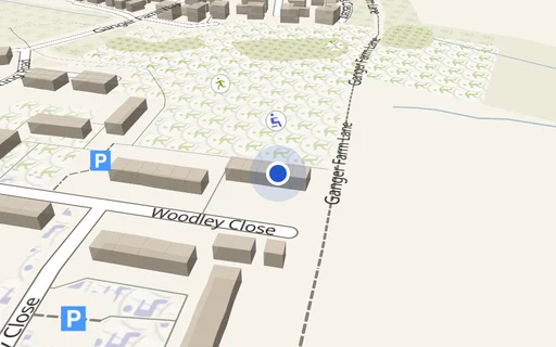 Location map: Woodley Close
