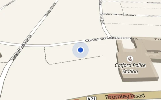 Location map: Conisborough Crescent (access adj 2) London