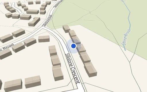 Location map: Parking on Silkstone Crescent, S12