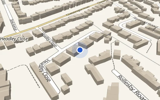 Location map: Headley Close (next To House 2a) Chessington, Epsom