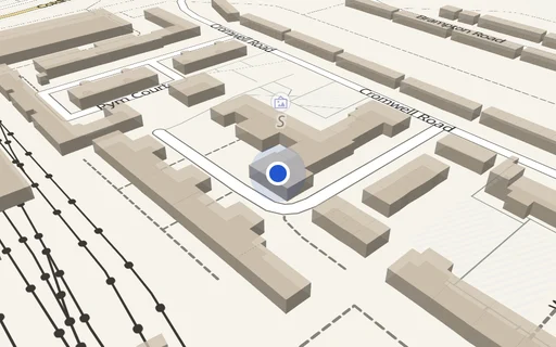 Location map: Parking on Hampden Gardens, CB1