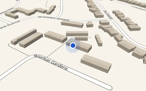 Location map: Briarleas Gardens