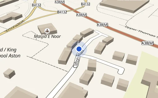 Location map: Parking on Clifton Road, B6
