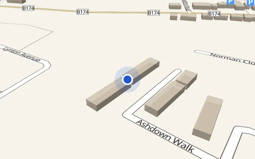 Location map: R/O 26-32 Ashdown Walk (Block 2)