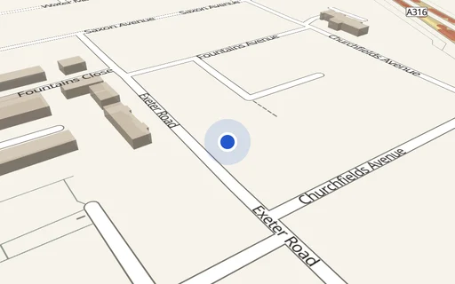 Location map: 32-34 Exeter Road