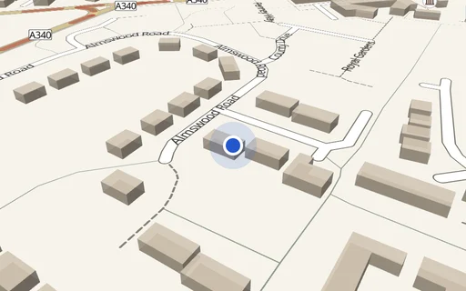 Location map: Almswood Road