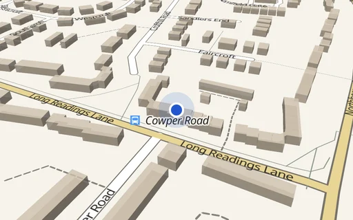Location map: Long Readings Lane Site 2, Behind House 8, Slough