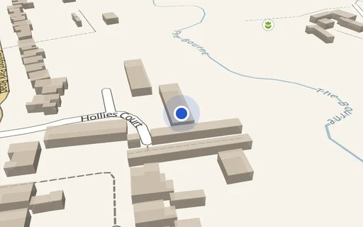 Location map: Hollies Court, Crockford Park Road, Addlestone, Surrey