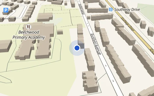 Location map: Parking on Rockfield Ave, PL6