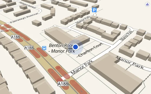 Location map: Parking on Manor Park, NE7