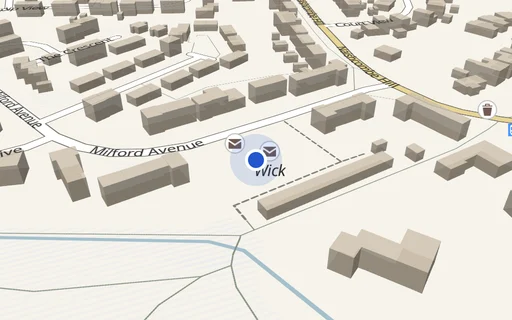 Location map: R/O 7-9 Milford Avenue