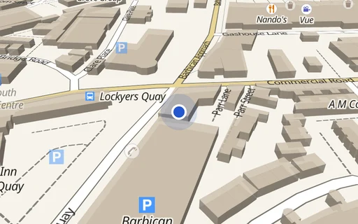 Location map: Parking at Plymouth Harbour Approach Multi-Storey Car Park, PL4