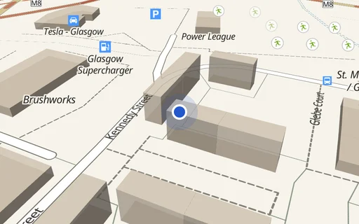 Location map: Parking on Glebe Ct, G4