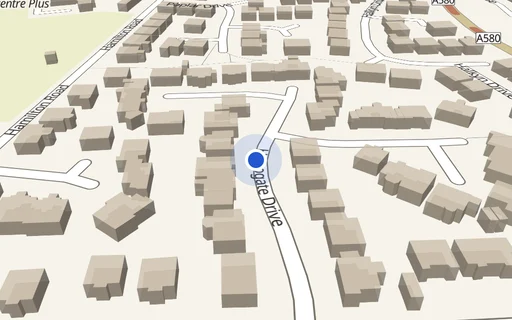 Location map: Parking on Harrogate Drive, L5