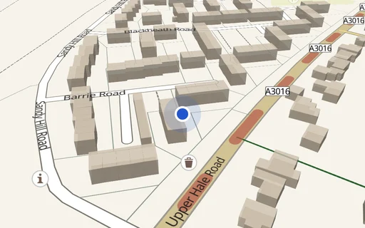 Location map: Barrie Road