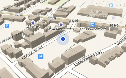 Location map: Allocated Space on Clifton road