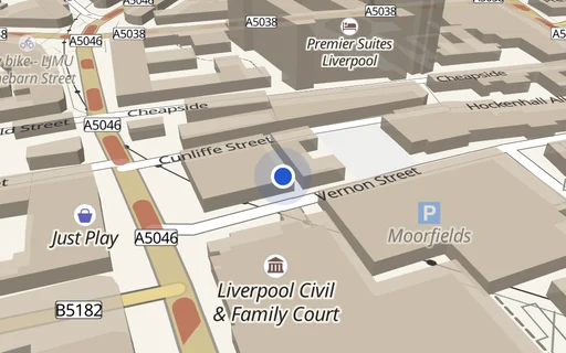 Location map: Parking on Tithebarn St, L2