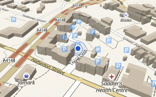 Location map: Allocated Space on Terret Close