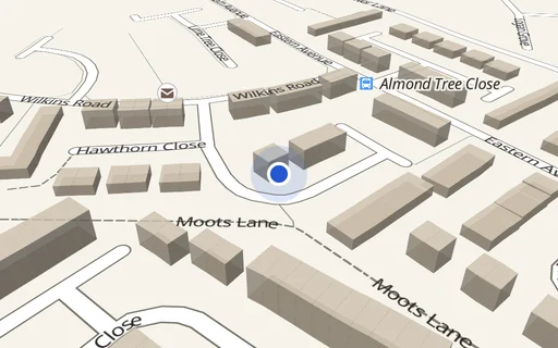 Location map: Hawthorn Close (site 2) Bridgwater, Somerset