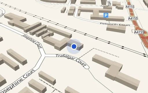 Location map: Trafalgar Court (Site 1)