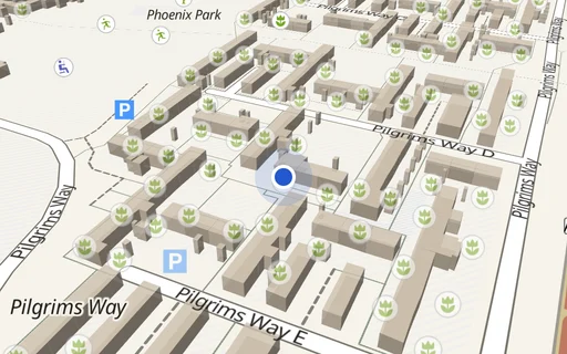 Location map: Pilgrims Way, Block C (Opp. House 58) Andover, Hampshire