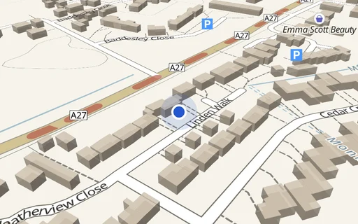 Location map: Linden Walk (adj. No 1) North Baddesley, Southampton