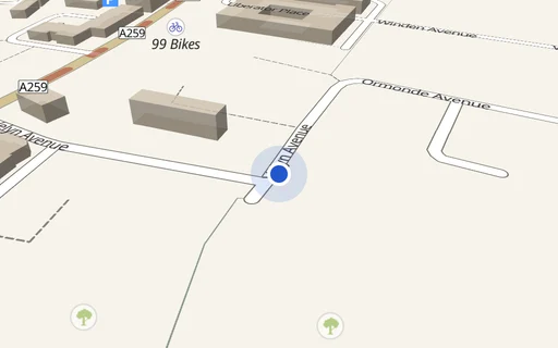Location map: Driveway on Velyn Avenue
