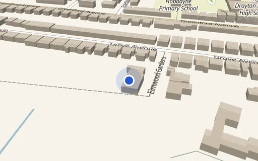 Location map: Elmwood Gardens (access adj 1-7)134 Hanwell London