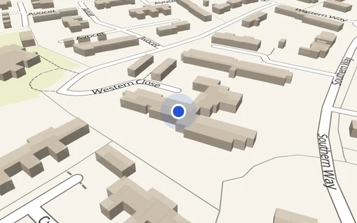 Location map: Western Close Site A, Letchworth, Herts