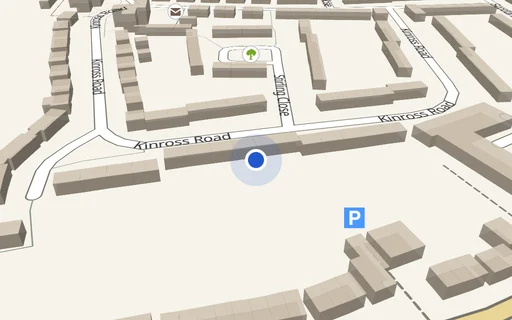 Location map: Parking on Kinross Road, CB4