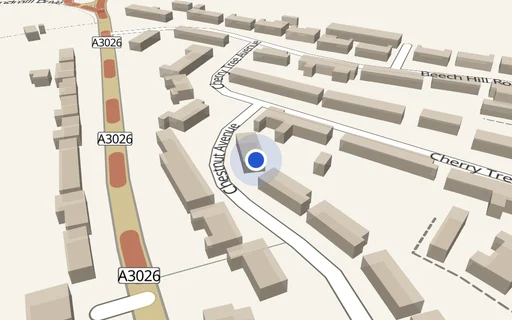 Location map: Chestnut Avenue (opp. House 3) Tidworth, Wiltshire