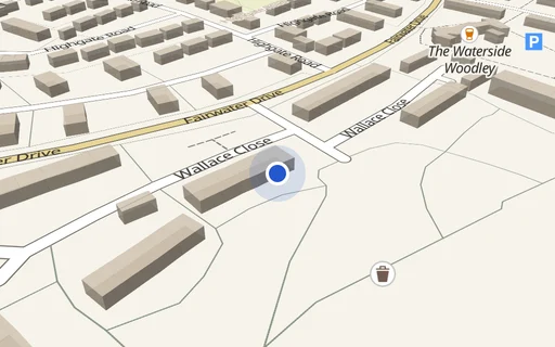 Location map: Wallace Close (opp 40) Woodley Reading