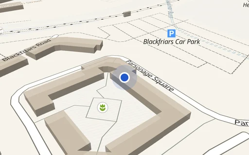 Location map: Parking on Parsonage Square, G4