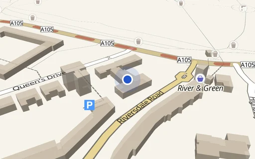 Location map: Riversdale Road (Barcham House) Highbury, London