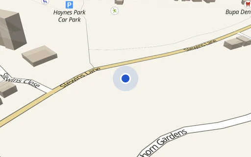 Location map: R/O 126 Slewins Lane