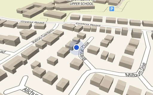 Location map: Parking on Brennan Cl, NE15