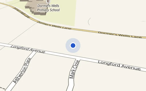 Location map: Blackthorne Court (opp. Mark Close) Longford Avenue, Southall