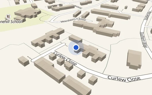 Location map: Curlew Close, Letchworth, Herts